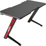Load image into Gallery viewer, Gaming Desk Table With light, Computer Desk, Cup Holder and Headphone Hook Gamer Workstation Game Table-GCC Home Center