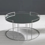 Load image into Gallery viewer, Glass and Chrome Elegant Round Coffee Table