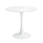 Load image into Gallery viewer, Glossy Round HDF Table with Powder-Coated Metal Legs