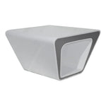 Load image into Gallery viewer, Modern white and gray geometric coffee table with durable high density fiber construction and waterproof heat resistant finish