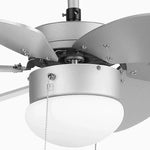 Load image into Gallery viewer, Grey Ceiling Fan Ø81cm Light Integrated With Pull Chain