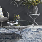 Load image into Gallery viewer, Grey Mirrored Tripod Chopstick Base Round Coffee Table