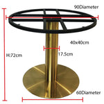 Load image into Gallery viewer, Heavy Duty Round Gold-Plated Stainless Steel Table Base