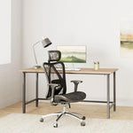 Load image into Gallery viewer, High Back Ergonomic Mesh Chair with 3D Armrests and Lumbar Support, Adjustable Height, with Caster Wheel (Black)-GCC Home Center