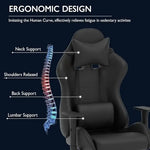 Load image into Gallery viewer, High Back Ergonomic Swivel Gaming Chair With Adjustable Backrest-GCC Home Center