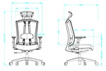 Load image into Gallery viewer, High Back Mesh Ergonomic Chair for Office with Chrome Base