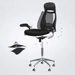 Load image into Gallery viewer, High Back Office Mesh Chair Swivel Adjustable Chair Mesh Backrest with Headrest and Flip Up Armrests Chair Black for Home, Office, Study Room-GCC Home Center