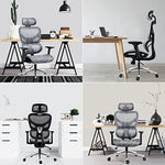 Load image into Gallery viewer, High Back Thick Cushion Computer Chair with Headrest and 3D Armrests, Adjustable Height Home Gaming Chair (Grey),-GCC Home Center