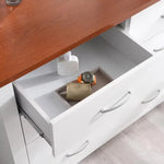 Load image into Gallery viewer, High-Quality MDF White Dressing Table with Mirror