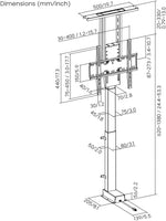 Load image into Gallery viewer, Home Height Adjustable Motorized TV Lift Mount with Remote Control 32"-139