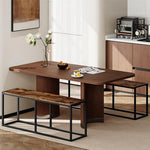 Load image into Gallery viewer, HOOBRO Wooden Dining Bench, Extra Long Dining Bench for Dining Table, Vintage Dining Bench Wood with Steel Frame, Industrial Entryway Bench for Kitchen, Dining Room, Rustic Brown and Black EBF12CD01