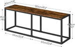 Load image into Gallery viewer, HOOBRO Wooden Dining Bench, Extra Long Dining Bench for Dining Table, Vintage Dining Bench Wood with Steel Frame, Industrial Entryway Bench for Kitchen, Dining Room, Rustic Brown and Black EBF12CD01
