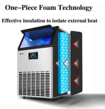 Load image into Gallery viewer, Ice Maker Commercial Self Cleaning Ice Maker Produces 80kg in 24 Hours Holds 15kg Ice Storage Capacity Freestanding Restaurant Home Food Truck
