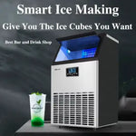 Load image into Gallery viewer, Ice Maker Commercial Self Cleaning Ice Maker Produces 80kg in 24 Hours Holds 15kg Ice Storage Capacity Freestanding Restaurant Home Food Truck