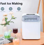 Load image into Gallery viewer, Ice Maker Countertop, Portable Ice Machine with Basket and Scoop,26 Lbs/24h,9 Ice Cubes Ready in 7 Mins, 2 Sizes of Bullet Ice for Home, Kitchen,Camping,Rv