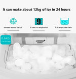 Load image into Gallery viewer, Ice Maker Countertop, Portable Ice Machine with Basket and Scoop,26 Lbs/24h,9 Ice Cubes Ready in 7 Mins, 2 Sizes of Bullet Ice for Home, Kitchen,Camping,Rv
