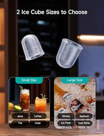Load image into Gallery viewer, Ice Maker with Ambient Lights Self-Cleaning Ice Maker Machine | Clear View Ice Machine Countertop, Ice in 6Mins, 26 lbs/Day, 2 Sizes of Bullet Ice for Apartment/Kitchen/Office/Home Bar