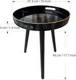Load image into Gallery viewer, Indoor Tray Side Table β Plastic Tabletop with 17.7" Wooden Legs