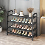 Load image into Gallery viewer, INFOSUN Shoe Rack, Shoes Cabinet Organizer, 4-Tier Shoe Storage with 3 Mesh Shelves, Multi-Function Organizer, Boots Storage Shelf Modern House Furniture Home for Entryway Hallway (Black, 4 Tier)