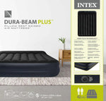 Load image into Gallery viewer, Intex Airbed Inflatable Double Mattress With Bulit In Electric Pump,152 X 203 X 42 Cm, 64124, Black, Durabeam Queen Pillow Rest Airbed W/E.Pump152X203X42, 64124