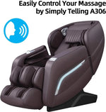 Load image into Gallery viewer, iRest A306 Massage Chair, Full Body Zero Gravity Recliner with AI Voice Control, SL Track, Bluetooth, Yoga Stretching, Foot Rollers, Airbags, Arm Rest, Cushion Availability, Heating (Brown)