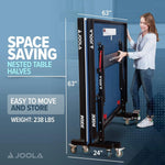 Load image into Gallery viewer, JOOLA Inside - Professional MDF Indoor Table Tennis Table with Quick Clamp Ping Pong Net and Post Set - 10 Minute Easy Assembly - Ping Pong Table with Single Player Playback Mode