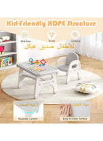 Load image into Gallery viewer, Kids Activity Table and Chair Set – Multifunctional Toddler Table with Ergonomic Chair & Storage, Grey