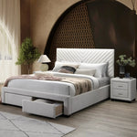 Load image into Gallery viewer, King Bed β Ivory (180Γ200 cm)