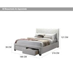 Load image into Gallery viewer, King Bed β Ivory (180Γ200 cm)