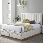 Load image into Gallery viewer, King Bed With 2 Drawers and Hydraulic Storage β Cream