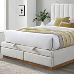 Load image into Gallery viewer, King Bed With 2 Drawers and Hydraulic Storage β Cream