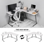 Load image into Gallery viewer, L-Shaped Gaming Desk – Ergonomic K-Shaped Computer Desk for Home Office