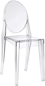 Load image into Gallery viewer, LANNY Casper Modern Acrylic Stacking Kitchen and Dining Room Chair in Clear - Fully Assembled (Arm Chair)-GCC Home Center