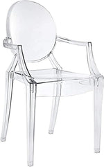 Load image into Gallery viewer, LANNY Casper Modern Acrylic Stacking Kitchen and Dining Room Chair in Clear - Fully Assembled (Arm Chair)-GCC Home Center