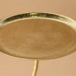 Load image into Gallery viewer, Leaf Mango Wood Pedestal Table β 33x57 cm | Classic Round Metal Top Accent Table