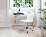 Load image into Gallery viewer, Leather Swivel Executive Chair Stylish Ribbed Mid Back Design Ideal for Office-GCC Home Center