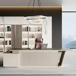 Load image into Gallery viewer, Light Luxury Boss Office Furniture Simple Modern MDF Executive Leader Chair with Modular Table for Home Use