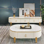 Load image into Gallery viewer, Light Slate Marble TV Cabinet Storage Table Unit, and Coffee Table for Living room-GCC Home Center