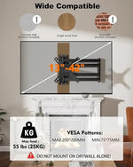 Load image into Gallery viewer, Long Arm Corner TV Monitor Wall Mount with 40.78" Extension for Most 13-43inch TVs Monitors, Full Motion Articulating Triple Arm Foldable, Max VESA 200x200mm, Vertical TV Mount