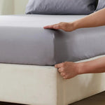Load image into Gallery viewer, Luxurious 400 Thread Count Cotton Bed Sheet Set – Light Grey, 3-Piece, Single Size-GCC Home Center