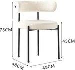 Load image into Gallery viewer, Luxurious Modern Dining Chairs - Stainless Steel Leg, Lamb Wool Single Lounge Chair - White-GCC Home Center