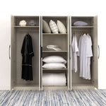 Load image into Gallery viewer, Luxury 6 Door Wardrobe ā Walnut & Beige