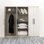 Load image into Gallery viewer, Luxury 6 Door Wardrobe ā Walnut & Beige