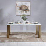 Load image into Gallery viewer, Luxury 6-Seater Dining Set – Off White & Gold