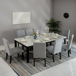 Load image into Gallery viewer, Luxury 8-Seater Dining Set β White & Antique Grey