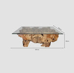 Load image into Gallery viewer, Luxury Coffee Table In Teak Root Wood In Natural Finish - Unique Natural Design