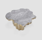 Load image into Gallery viewer, Luxury Coffee Table with Natural Grey Marble with Brushed Gold Base
