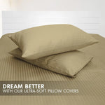 Load image into Gallery viewer, Luxury Cotton Sateen Bed Pillow Covers (2-Pack) – 100% Long-Staple Cotton, 250TC, 50x75cm, Soft & Durable, Made in UAE-GCC Home Center