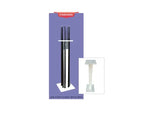 Load image into Gallery viewer, White glossy cue stand holding eight black pool cues for luxury europa everest modern pool table 8ft drop pocket