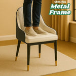 Load image into Gallery viewer, Luxury Marble Top Stainless Steel Dining Table with 4 Chairs